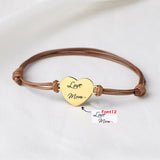 Tangula Inscription Bracelet Stainless Steel Name Adjustable Blessing Phrase