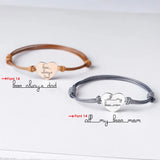 Tangula Inscription Bracelet Stainless Steel Name Adjustable Blessing Phrase