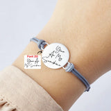 Tangula Personalized Inscription Bracelet Stainless Steel Name Adjustable Blessi
