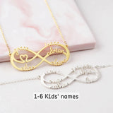 Tangula Personalized Infinity Necklace with Kids Names - Gift for Mom