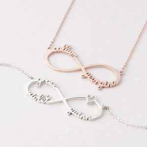 Tangula Personalized Infinity Necklace with Kids Names - Gift for Mom
