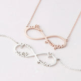 Tangula Personalized Infinity Necklace with Kids Names - Gift for Mom