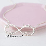 Tangula Personalized Infinity Necklace with Kids Names - Gift for Mom