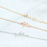 Tangula Personalized Name Bracelet Stainless Steel Chain Letter Charms