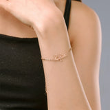 Tangula Personalized Name Bracelet Stainless Steel Chain Letter Charms