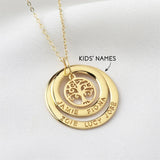 Tangula Personalized Tree of Life Name Necklace Stainless Steel Pendant