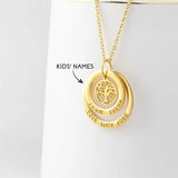 Tangula Personalized Tree of Life Name Necklace Stainless Steel Pendant