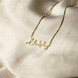 Tangula Personalized Stainless Steel Name Necklace Pendant