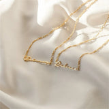Tangula Personalized Stainless Steel Name Necklace Pendant Gift
