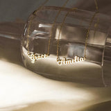 Tangula Stainless Steel Name Necklace Pendant Chain Gift