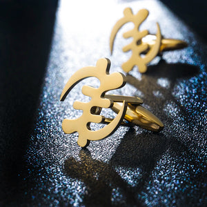 Tangula Retro Africa Adinkra Cufflinks for Men