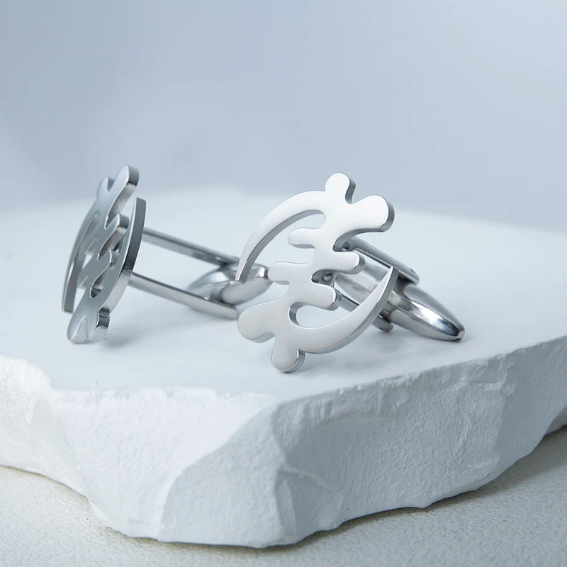 Tangula Retro Africa Adinkra Cufflinks for Men
