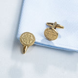 Tangula Retro Cross Cufflinks Stainless Steel Men's Jewelry