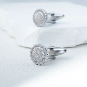 Tangula Sunflower Cufflinks Stainless Steel Wedding Accessories