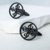 Tangula Tribal Tattoo Cufflinks Stainless Steel Men Cross Cufflinks