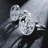 Tangula Tribal Tattoo Cufflinks Stainless Steel Men Cross Cufflinks