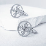 Tangula Tribal Tattoo Cufflinks Stainless Steel Men Cross Cufflinks