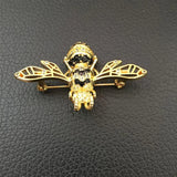 Cat Bee Copper Zircon Pin 1503 - Bestselling