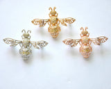Cat Bee Copper Zircon Pin 1503 - Bestselling