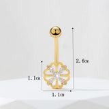Sun Flower Belly Ring Pearl Belly Button Piercing