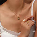 Christmas Rhinestone Sunburst Pendant Necklaces For Women