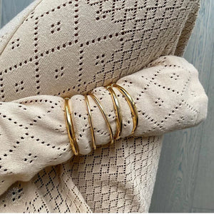 Tarnish Twisted Knot Cuff Bangle 18K Filled Stainless Steel Bracelet