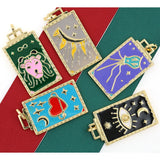 Resin Sun Moon LaLuna DIY Accessory Women Earring Necklace Pendant