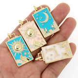 Resin Sun Moon LaLuna DIY Accessory Women Earring Necklace Pendant