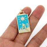 Resin Sun Moon LaLuna DIY Accessory Women Earring Necklace Pendant