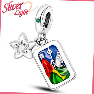 Sterling Silver Tarot Pendant Charm Bead for Jewelry Bracelets & Necklaces