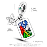 Sterling Silver Tarot Pendant Charm Bead for Jewelry Bracelets & Necklaces