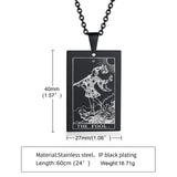 The Star Tarot Card Necklace, Celestial Dog Tag Pendant