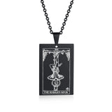 The Star Tarot Card Necklace, Celestial Dog Tag Pendant