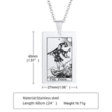 The Star Tarot Card Necklace, Celestial Dog Tag Pendant