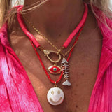Barok 3rd Infinity Necklace Vintage Stone Crystal Charm Women Jewelry