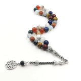 Tasbih 12 Gemstone Beads Muslim Prayer Beads Eid Ramadan Islamic Rosary