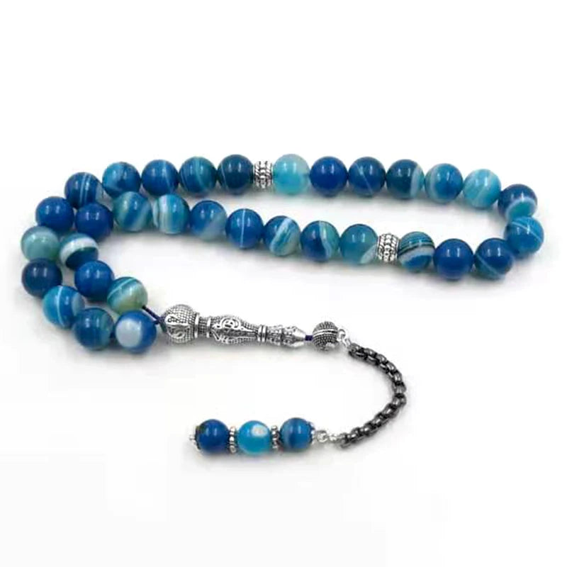 Natural Agate Stone Tasbih Rosary 33 Beads