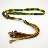 Tasbih 33 Resin Beads Islam Bracelet Yellow Green Muslim Rosary
