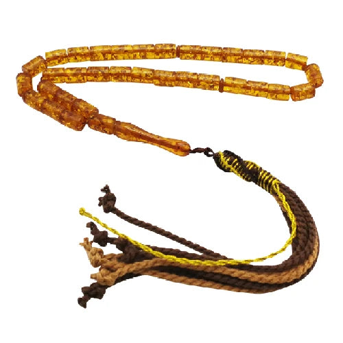 Tasbih 33 Resin Beads Islam Bracelet Yellow Green Muslim Rosary