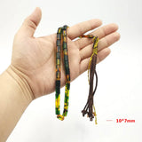 Tasbih 33 Resin Beads Islam Bracelet Yellow Green Muslim Rosary