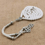 99 Beads Ceramic Misbaha Islamic Rosary Bracelet Muslim Prayer Beads