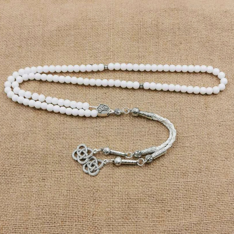 99 Beads Ceramic Misbaha Islamic Rosary Bracelet Muslim Prayer Beads