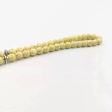 Yellow Stone Muslim Misbaha Bracelet Ramadan Prayer Beads Eid