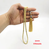 Yellow Stone Muslim Misbaha Bracelet Ramadan Prayer Beads Eid