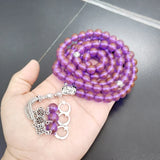 Purple Resin Tasbih 99 Beads Eid Ramadan Muslim Rosary Arabic Prayer Beads