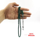 Green Malachite Islamic Rosary Bracelet Muslim Prayer Beads