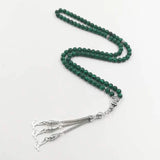 Green Malachite Islamic Rosary Bracelet Muslim Prayer Beads