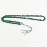 Green Malachite Islamic Rosary Bracelet Muslim Prayer Beads