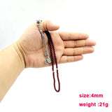 Red Garnet Small 4mm Muslim Prayer Beads Islamic Eid