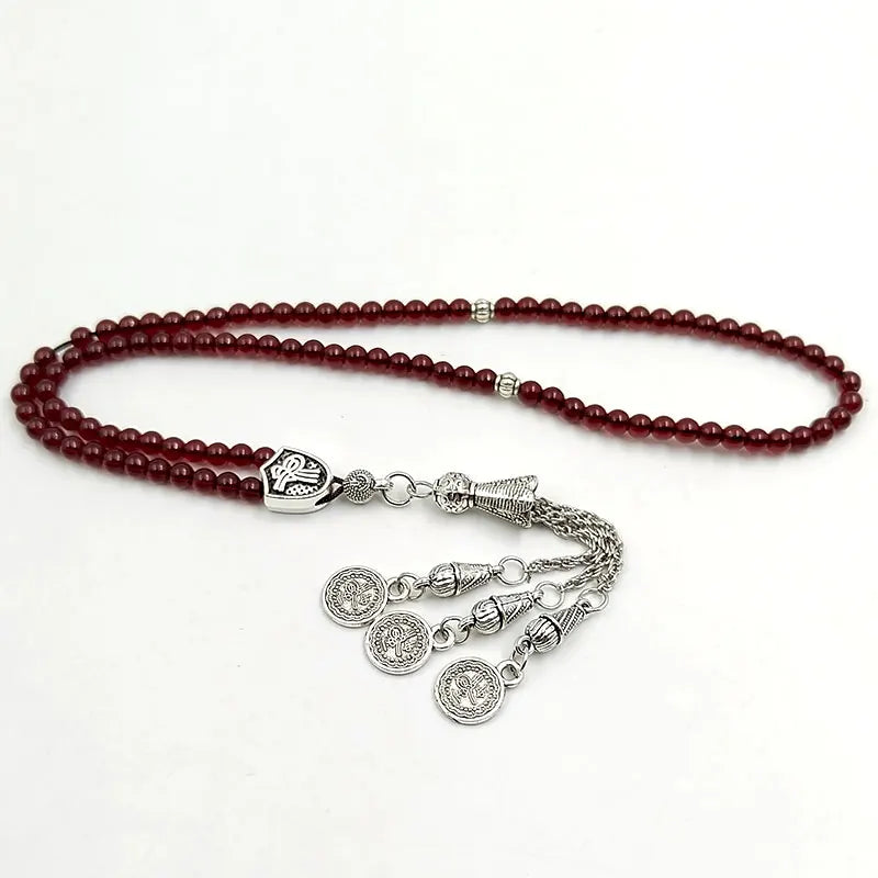 Red Garnet Small 4mm Muslim Prayer Beads Islamic Eid